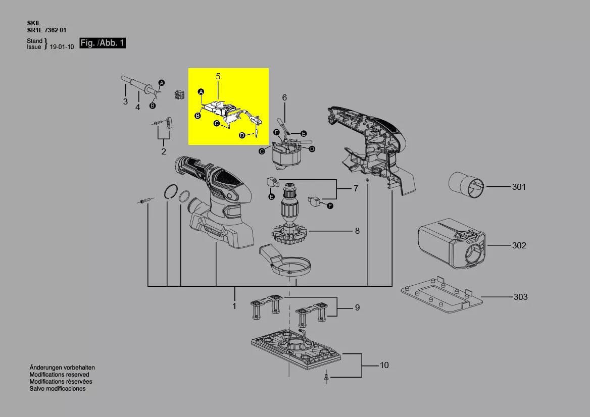 Interrupteur réf. 2830544001 Skil